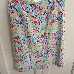 Lulu B Colorful Abstract Print Skort